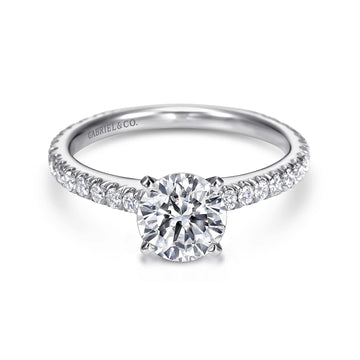 14KW Diamond Engagement Semi-Mount Ring, .47 CTW